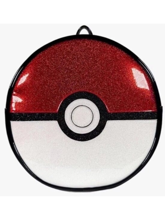 Loungefly Pokemon Pokeball Round Red White Mini Backpack Faux Patent Leather NWT main image 5